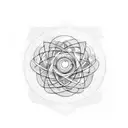 atom physics tattoo design idea