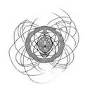 atom physics tattoo design idea