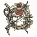 archery bow tattoo design idea