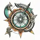 archery bow tattoo design idea