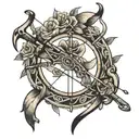 archery bow tattoo design idea