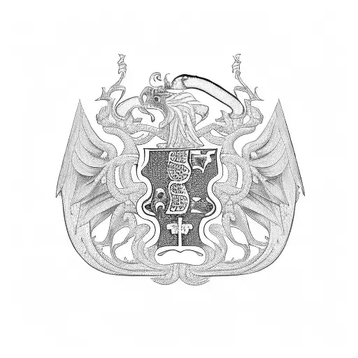 czech coat of arms combined with slovakia one tattoo design idea
