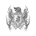 czech coat of arms combined with slovakia one tattoo design idea
