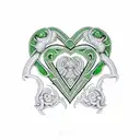 a heart shaped green diamond made of jade tattoo design idea