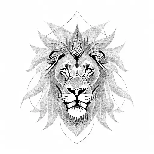 god lion tattoo design idea