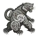 bear tiger dragon yin and yang tattoo design idea