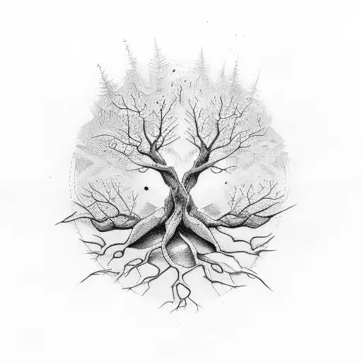 write proverbs 1 Hebrew with Tree roots underneath  tattoo design idea