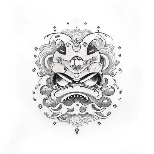 Kirby whit tooth tattoo design idea