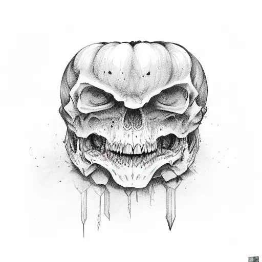 hallowen trip tattoo design idea