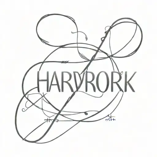 hardwork patience discipline tattoo design idea