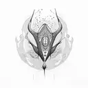 underwater with stingray tattoo design idea