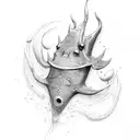 underwater with stingray tattoo design idea