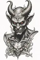 Devil tattoo design idea