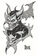 Devil tattoo design idea