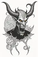 Devil tattoo design idea