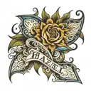 name hazel with date 06/05/2024 tattoo design idea