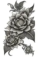 tribal floral latina Mexican tattoo design idea
