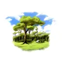 berg wald sonne tattoo design idea