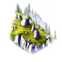 berg wald sonne tattoo design idea