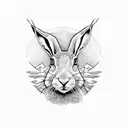 Irish hare  tattoo design idea