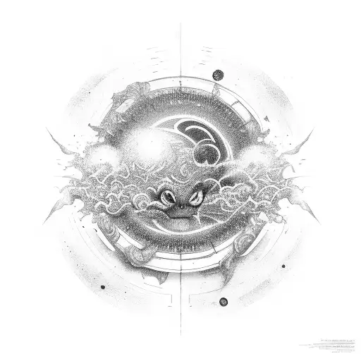 sol and fa key with galaxy tattoo design idea