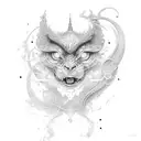 sol and fa key with galaxy tattoo design idea