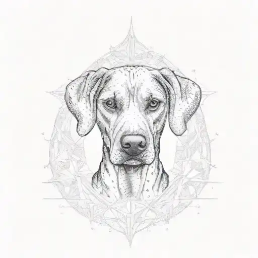 Rhodesian Ridgeback tattoo design idea