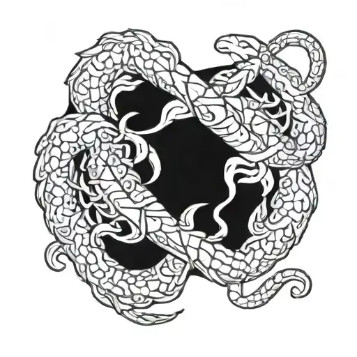 scorpio and leo cancer twin scorpio zodiac sign intertwined tattoo design idea
