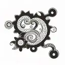 three question marks tattoo design idea