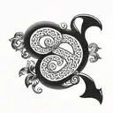 three question marks tattoo design idea