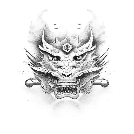 7 virtues bushido tattoo design idea