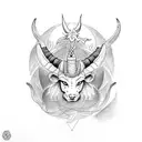 Creating a tattoo design that reflects your Capricorn sign, your love for risk-taking, and your never-give-up attitude c tattoo design idea