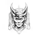 Loki and Hela from marvel films together  tattoo design idea