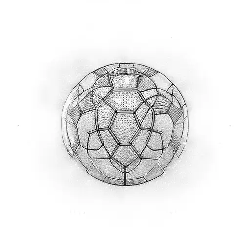 A computer circuitry design intertwined with a heart and a soccer ball, representing the client's passion for technology, love, and sports tattoo design idea