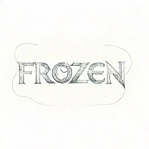 the word frozen & a snake & a black women full body tattoo design idea