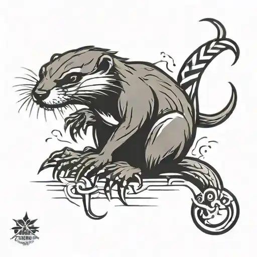 Tactical Infantry Otter  tattoo design idea