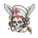 Nurse hat tattoo design idea
