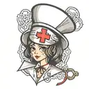 Nurse hat tattoo design idea