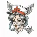 Nurse hat tattoo design idea