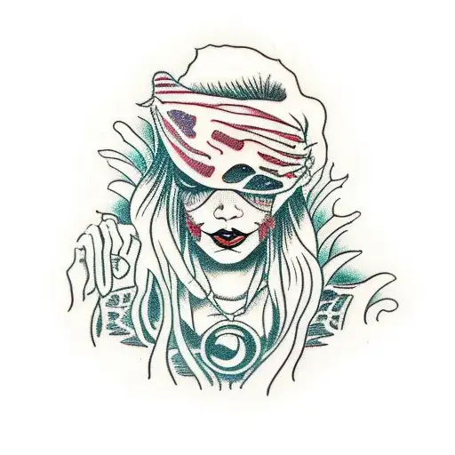 swamp woman tattoo design idea
