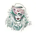 swamp woman tattoo design idea