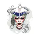 swamp woman tattoo design idea