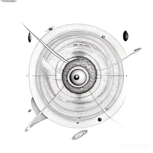 planets of the solar system in a straight line on a forearm. no color tattoo design idea