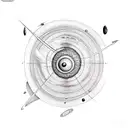 planets of the solar system in a straight line on a forearm. no color tattoo design idea