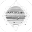 planets of the solar system in a straight line on a forearm. no color tattoo design idea