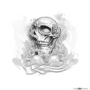 headstone tattoo design idea
