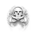 headstone tattoo design idea