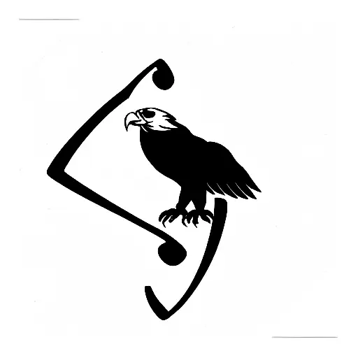 sigma greek letter mix with eagle tattoo design idea