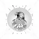 sigma male mix with eagle tattoo design idea