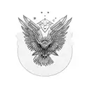 sigma male mix with eagle tattoo design idea